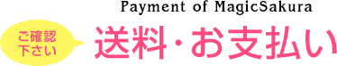 送料・お支払いについて