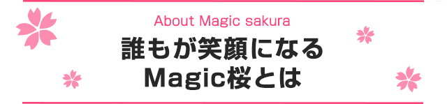 誰もが笑顔になるMgic桜とは